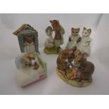 Five Royal Albert Beatrix Potter figures "Miss Dormouse",