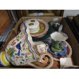 Mixed trinkets and ceramics including Coalport pot etc