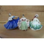 Three miniature Doulton figures Sunday Best, Sara,