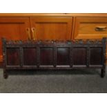 A 19th Century Oriental six-field hardwood panel,