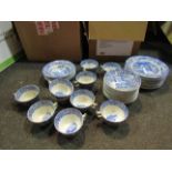 A quantity of Copeland Spode tea cups and saucers,