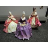 Three Royal Doullton figures Charlotte,