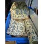 A box containing Sandersons matching bed cover, curtains, wallpaper,