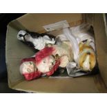 A large pair of Staffordshire style dogs and two others (4)