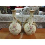 A pair of Germany Worcester style vases, 24cm tall,