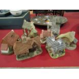 Seven Lilliput Lane and David Winter cottages including Acorn Cottage and Gamekeeper's Lodge