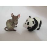 A Beswick Panda Cub in gloss, model no. 1815 and a Beswick Mouse, model no.