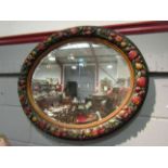 A large Edwardian oval Barbola mirror,
