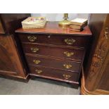 A 19th Century mahogany chest of small proportions,