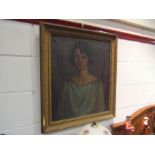 STUART ROBINSON: oil on canvas depicign a portrait of a young lady, early 20th Century, framed,