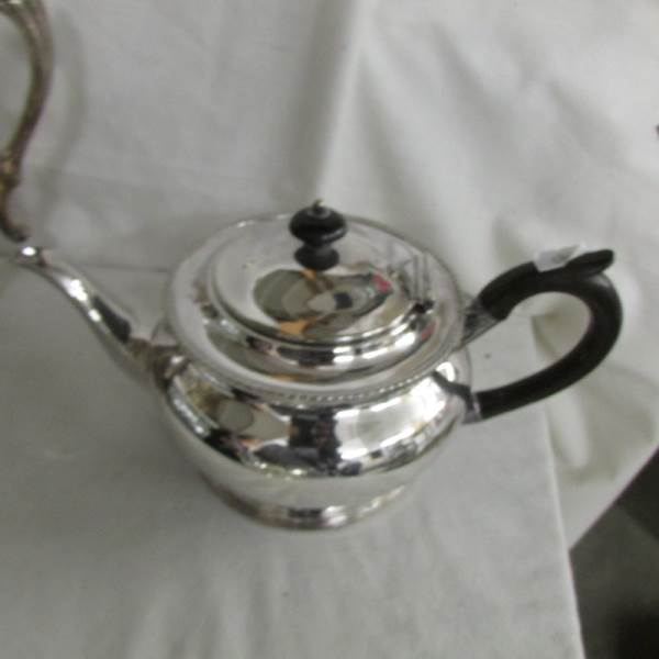 3 silver plate tea pots including examples by Barron & Son and Philip Ashberry of Sheffield. - Image 4 of 4