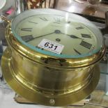 A Dwerryhouse of Liverpool brass ship's clock, approximate diameter of face 7.75".