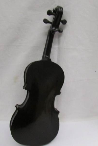 A small late Victorian wooden violin in original case, 12" long (missing bridge). - Image 4 of 21