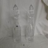A pair of good quality lead crystal decanters.