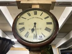 A single Fusee wall clock by William S Burton, 39, Ford Street.