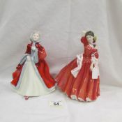 2 Royal Doulton figurines - HN4231 Helen and HN 2936 Rachel.