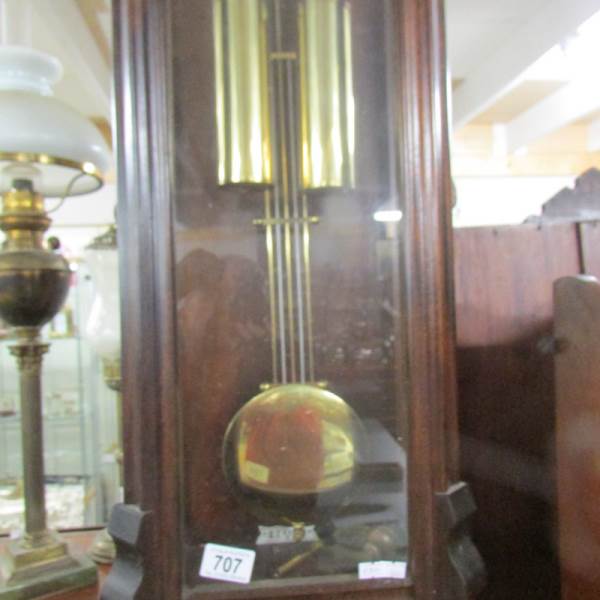 A Victorian Vienna double weight wall clock. - Image 3 of 3