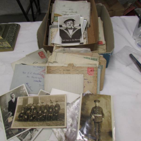 A good mixed lot of early 20th century photographs, letters, etc.