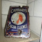 A small Cadbury sign, a/f.