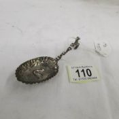 A rare 1891/92 silver caddy spoon with London hallmark.