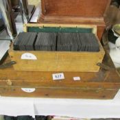 Glass slides of Salonika - Two wooden boxes containing approximately 188 glass slides of Salonika,