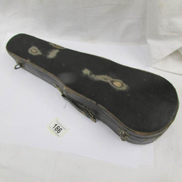 A small late Victorian wooden violin in original case, 12" long (missing bridge). - Image 10 of 21
