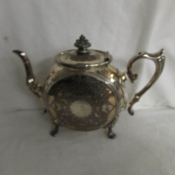 3 silver plate tea pots including examples by Barron & Son and Philip Ashberry of Sheffield. - Image 2 of 4