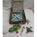 A boxed Dinky 999 Comet airliner and other aircraft.