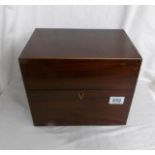 A Victorian mahogany 2 compartment box.