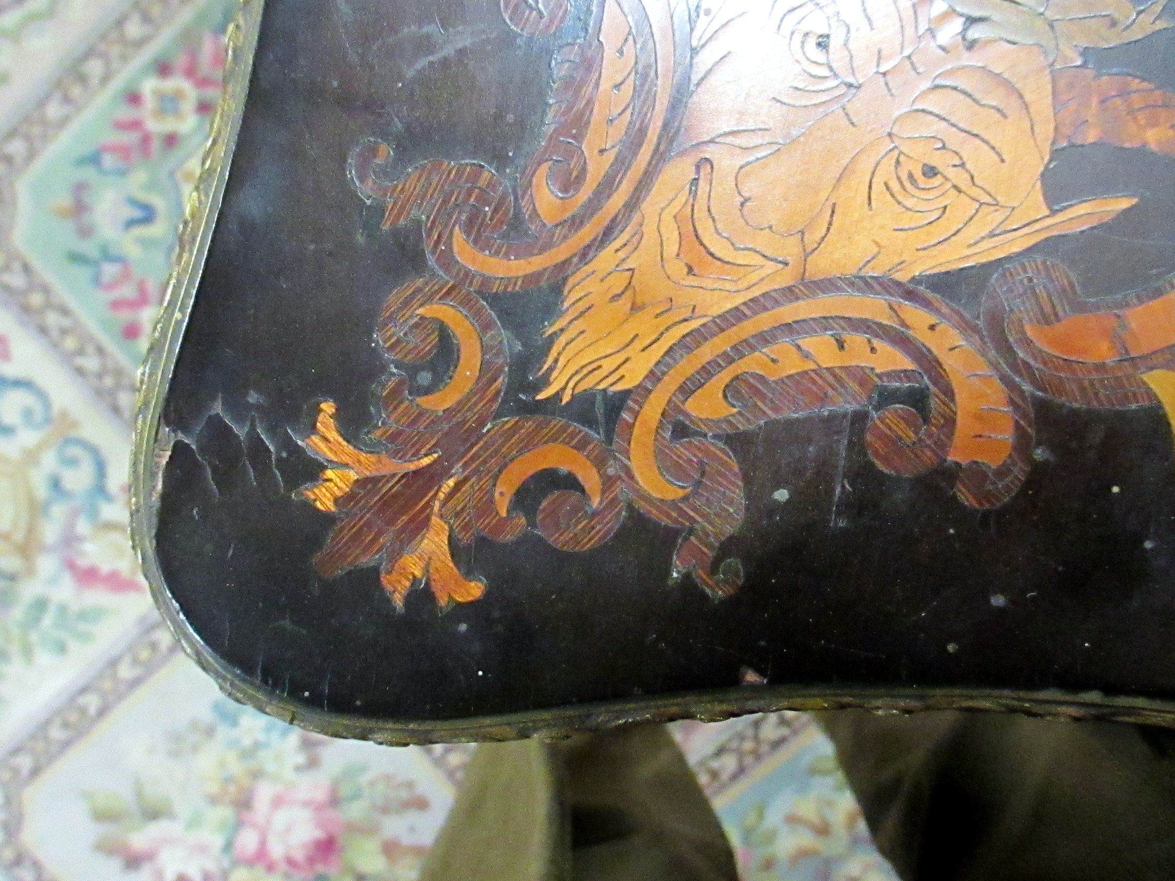 A Victorian marquetry inlaid card table. - Image 15 of 18