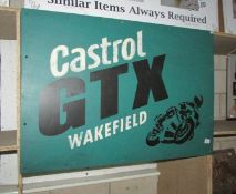 A Castrol GTX sign, ****Condition report**** Metal painted Size is - 111cm x76.
