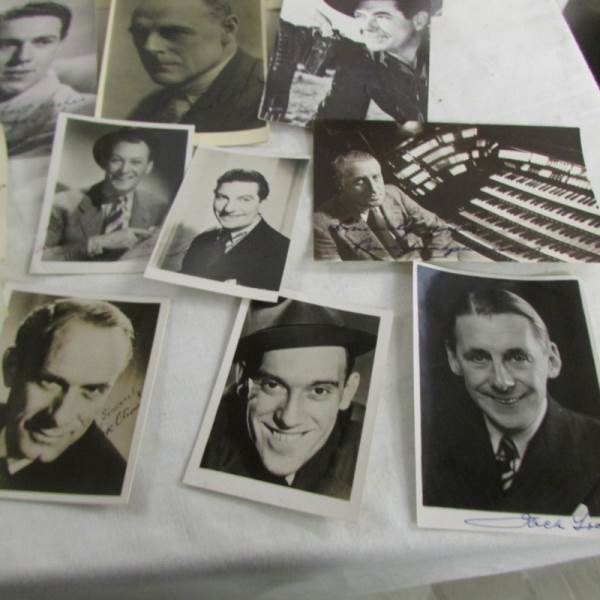 A collection of signed celebrity photographs including Chico Marx, Arthur Askey, Wilfred Pickles, - Image 2 of 6