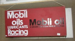 A Mobil Oils sign.