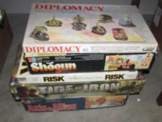 A quantity of military related games including Shogun, Axis & Allies etc.