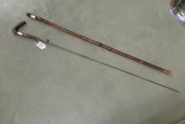 A 19th century sword stick.
