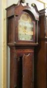 An oak and mahogany long case clock, Stonehouse, Leeds, a/f.