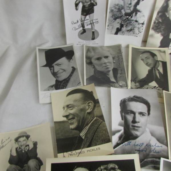 A collection of signed celebrity photographs including Chico Marx, Arthur Askey, Wilfred Pickles, - Image 4 of 6