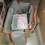 A good quality Shakespeare fishing bag and fly fishing equipment including flies, line etc.