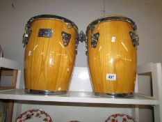 A pair of Session Pro bongo drums.