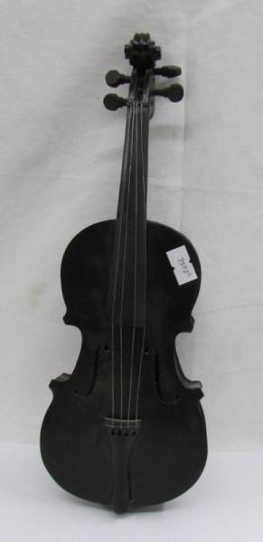 A small late Victorian wooden violin in original case, 12" long (missing bridge). - Image 3 of 21