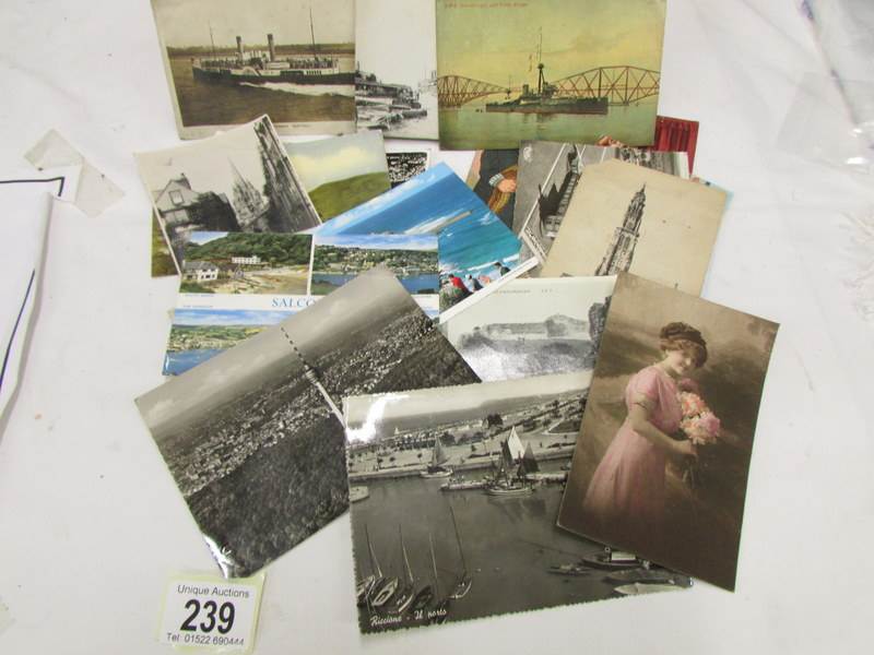 A mixed lot of old postcards, etc. - Image 2 of 3