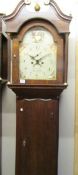 An oak long case clock, Johnson, Barnard Castle, a/f.