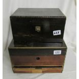2 coromandel wood boxes