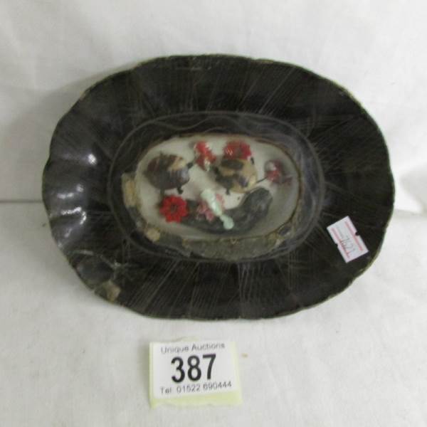 An unusual antique toy in a terrapin shell style frame (frame A/F) - Image 4 of 4