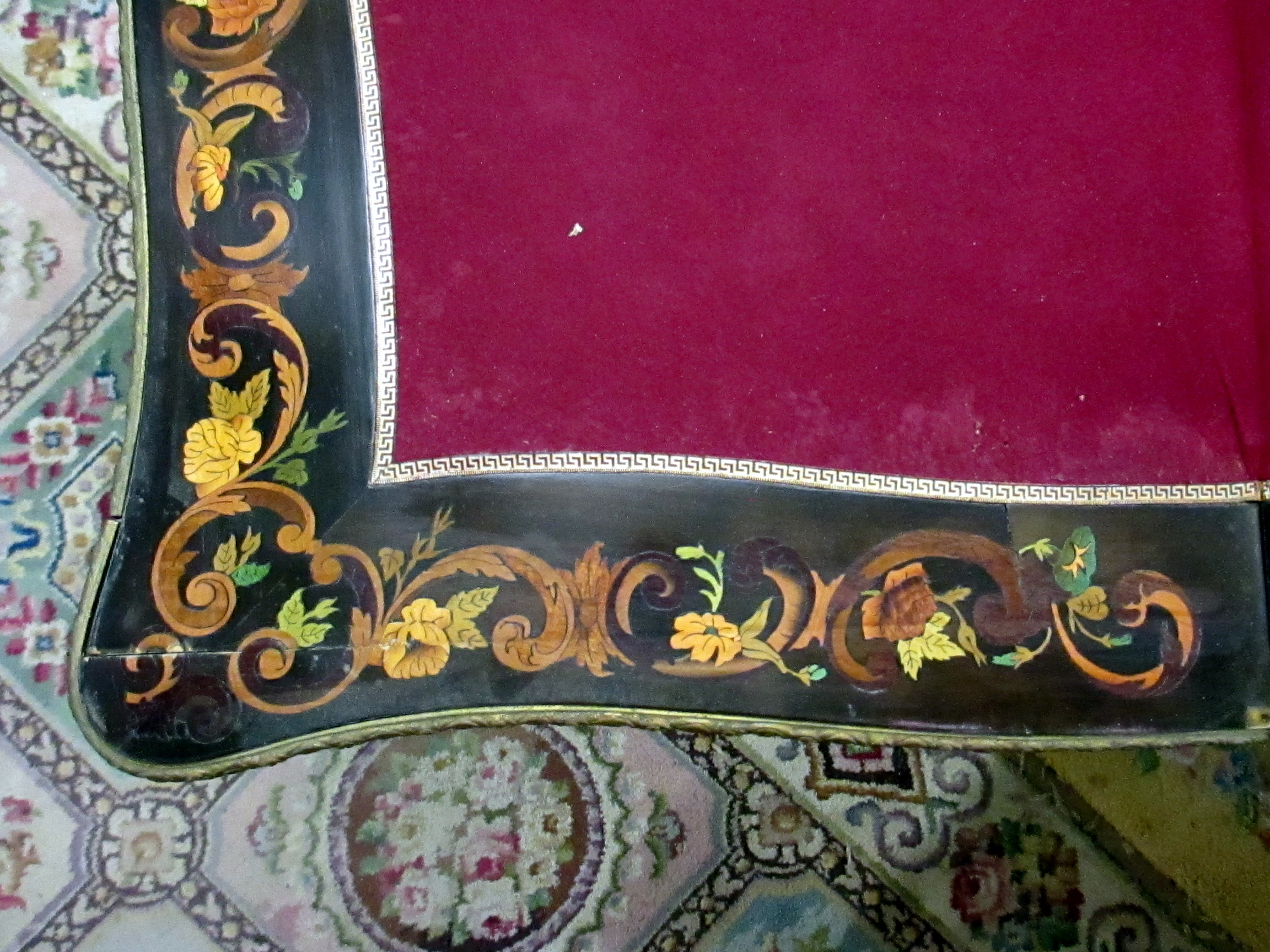 A Victorian marquetry inlaid card table. - Image 13 of 18