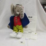 A Steiff limited edition Rupert the Bear series being Edward Trunk with certificate.