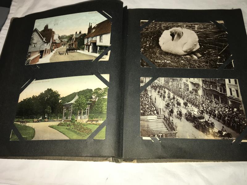 A post card album of in excess of 100 vintage postcards including birthday, Christmas, Dorchester, - Image 25 of 26