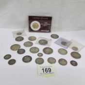 A good collection of old silver coins.