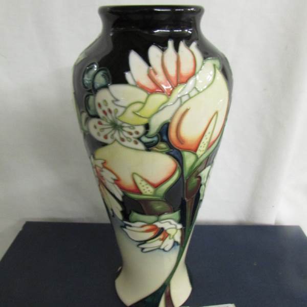 A boxed Moorcroft baluster vase, 21 cm tall. - Image 2 of 4