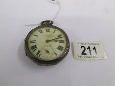 A silver pocket watch dated Birmingham 1908, inscribed H. Stone, Leeds.
